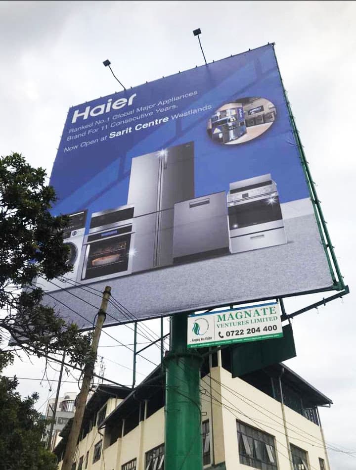 Haier Kenya Out of Home Assets Design & Print 